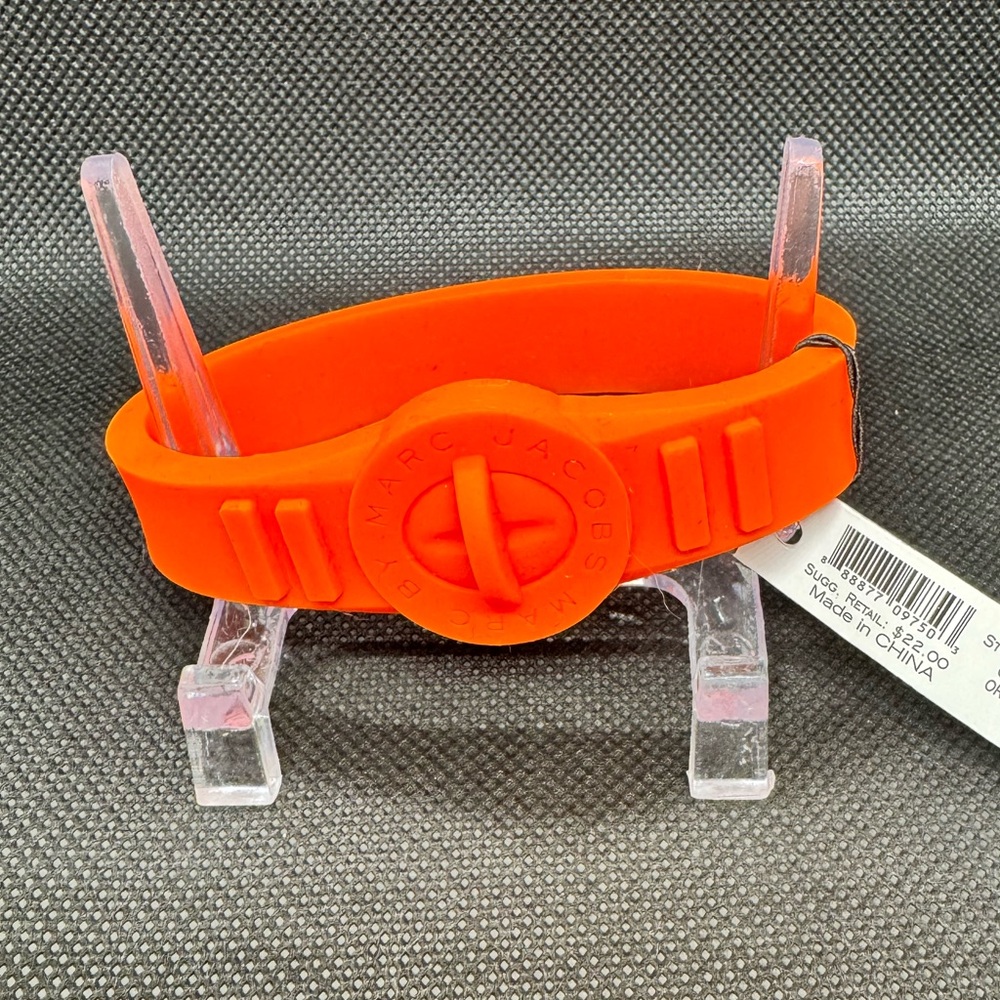 Marc by Marc Jacobs Vibrant Orange Silicone Wristband